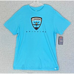 NEW! Fanatics Overwatch League London Spitfire T-Shirt Mens XL Blue Short Sleeve